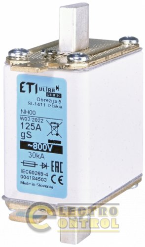 Предохранитель ETI NH-00/gS 100A 800V