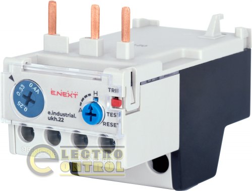 Теплове реле Enext e.industrial.ukh.22.04 22А 0,25-0,4А