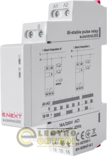 Реле импульсное Enext e.control.i02 16A 230V