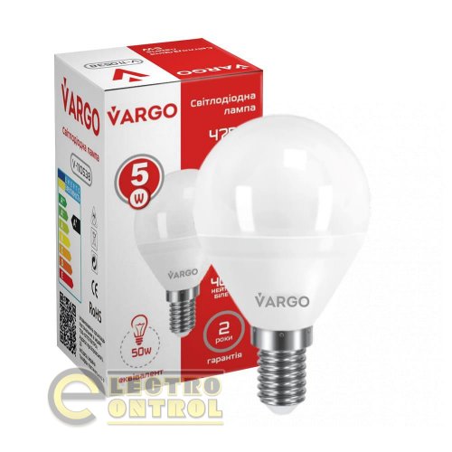 LED лампа VARGO G45 5W E14 665lm 4000K