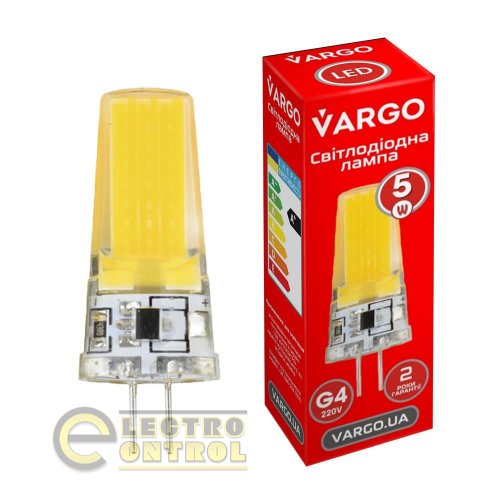 LED лампа VARGO G4 5W COB 4000K AC 220V ɸ15×H55mm