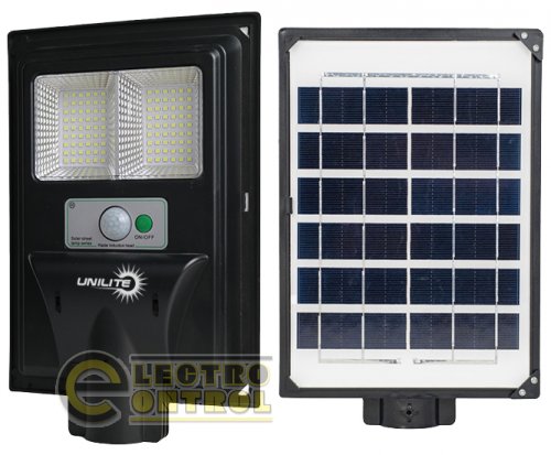 Світлодіодний вуличний сонячний світильник UNILITE 30W 6500K