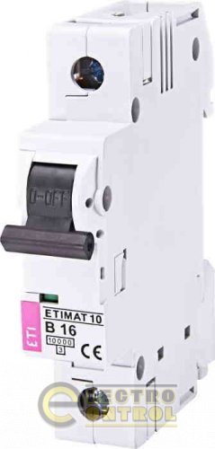 Автоматический выключатель ETI ETIMAT 10 1p B 16А AC 2121716