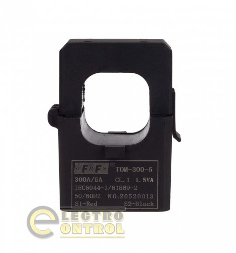 Трансформатор тока F&F TOM-300-5 с разборным сердечником 300/5