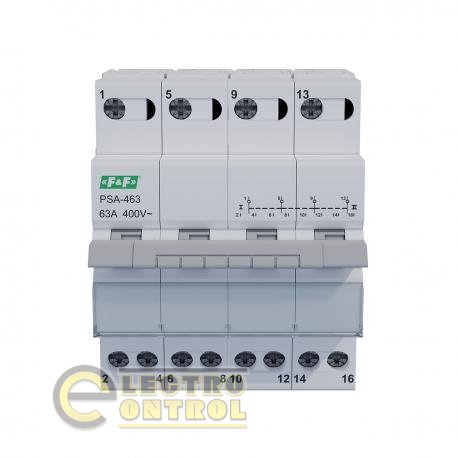 Переключатель сеть-генератор F&F 40A 1-0-2 PSA-440