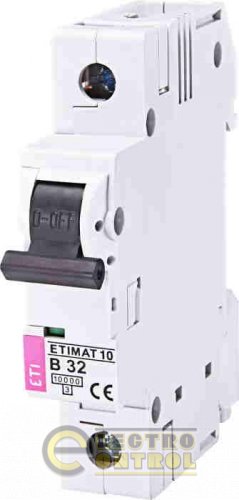 Автоматичний вимикач ETI ETIMAT 10 1p B 32А AC 2121719