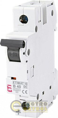 Автоматический выключатель ETI ETIMAT 10 1p B 40А AC 2121720