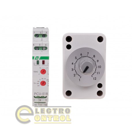 Реле времени PCU-518DUO с внешним потенциометром 1NO/NC 230В і 24В