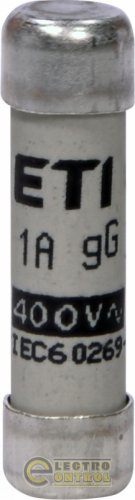 Предохранитель ETI CH8x32 gG 1A 400V 2651001