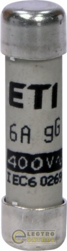 Запобіжник ETI CH8x32 gG 6A 400V 2651004