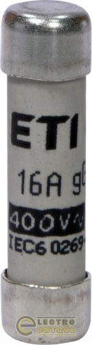 Запобіжник ETI CH8x32 gG 16A 400V 2651008