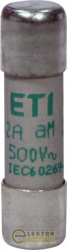Предохранитель ETI CH10x38 aM 2A 500V 2652011