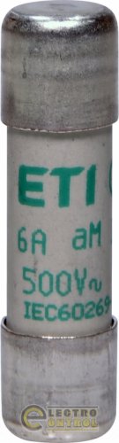 Предохранитель ETI CH10x38 aM 6A 500V 2652013