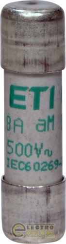 Запобіжник ETI CH10x38 aM 8A 500V 2652014