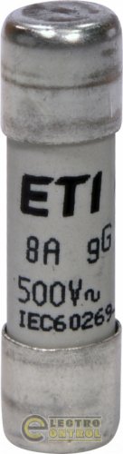 Предохранитель ETI CH10x38 gG 8A 500V 2651016