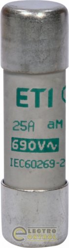 Запобіжник ETI CH14x51 aM 25A 690V 2652032