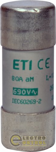 Предохранитель ETI CH22x58 aM 80A 690V 2652051
