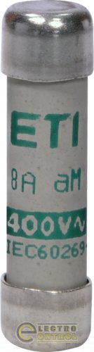 Запобіжник ETI CH8x32 aM 8A 400V 2652004