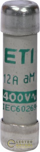Запобіжник ETI CH8x32 aM 12A 400V 2652006