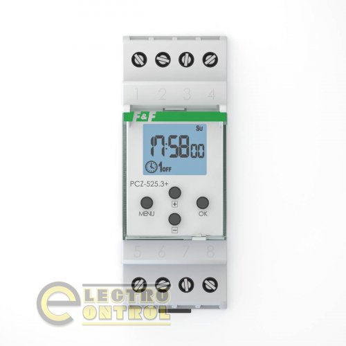 Таймер программируемый F&F PCZ-525.3-PLUS астрономический ночной перерыв NFC дополнительный вход