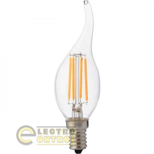 Світлодіодна лампа Horoz FILAMENT FLAME-6 6W Е14 2700К 001-014-0006-010