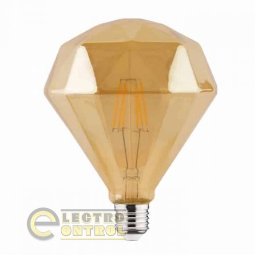 Светодиодная лампа Horoz Filament RUSTIC DIAMOND-6 6W E27 2200К 001-034-0006-010
