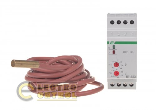 Регулятор температуры F&F RT-823 230В AC от +60°C до +95°C 16А