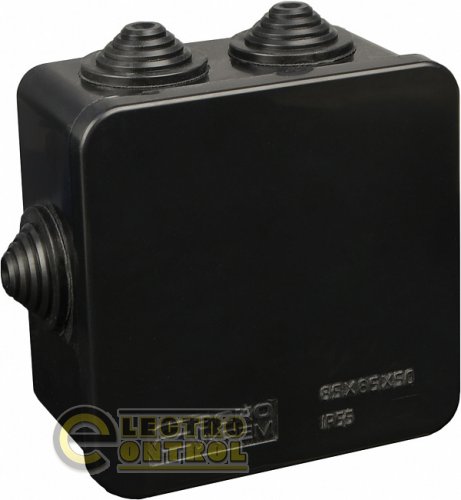 Розподільча коробка АСКО серії UAtmo Jet Black 85х85х50 (20шт)