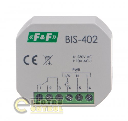 Імпульсне реле F&F BIS-402 220В 10А