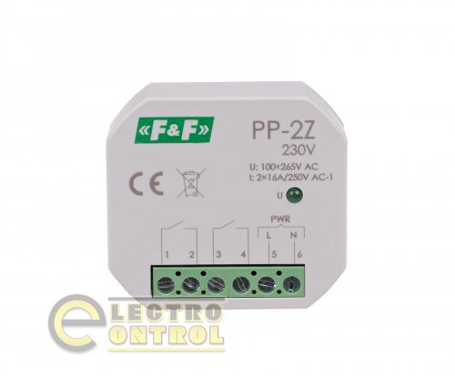 Електромагнітне реле F&F PP-2Z-230V 16А