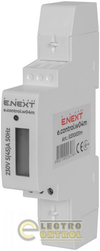Счетчик однофазный e.control.w04m 5(45)А электронный класс 1.0 некоммерческий i0310031m
