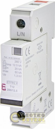 Ограничитель перенапряжения ETI ETITEC V T12 280/12.5 1+0 RC 2442910