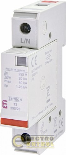 Обмежувач перенапруги ETI ETITEC V 2T2 255/20 3+1 RC 2442951