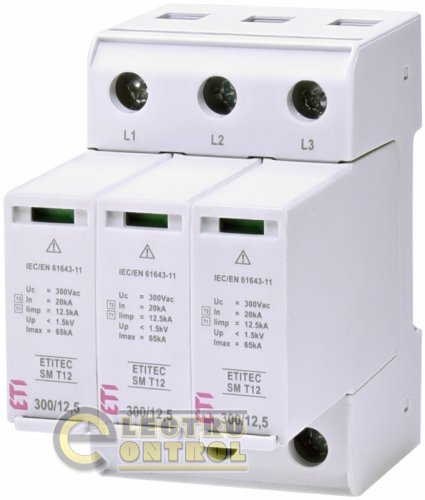 Ограничитель перенапряжения ETI ETITEC SM T12 300/12.5 3+0 3p TNC 2440544