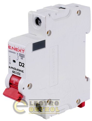 Модульный автоматический выключатель Enext s026102 e.mcb.stand.60.1.D2 1р 2А D 6кА