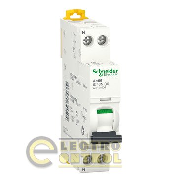 Автоматический выключатель Schneider-Electric A9P44606 Acti9 iC40N 6А 1P+N B 6кА