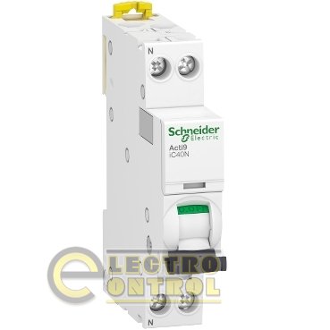 Автоматичний вимикач Schneider-Electric A9P64606 Acti9 iC40N 1P+N 6A D 6кA