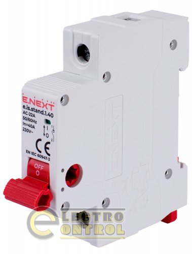 Выключатель нагрузки Enext s082001 на DIN-рейку e.is.stand.1.40 1р 40А