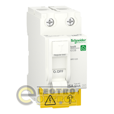 Дифференциальный выключатель (УЗО) Schneider-Electric R9R51225 Resi9 2P 25A 30mA АС