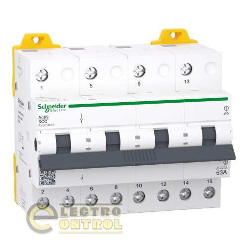 Переключатель 3-х позиционный Schneider-Electric A9SCO463 iSSW Acti9 4P 63A 400/415В
