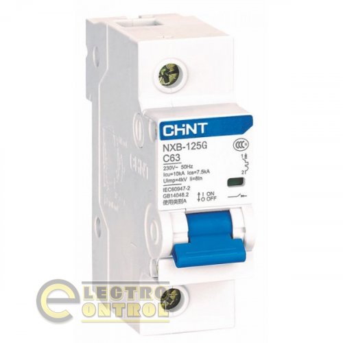 Автоматичний вимикач CHINT 816125 NXB-125 1P C 100A 10kA