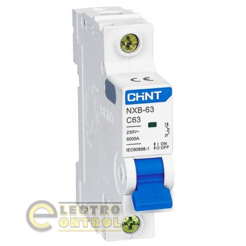 Автоматичний вимикач CHINT 814039 NXB-63 1P B10 6kA