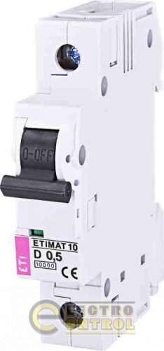 Автоматичний вимикач ETI ETIMAT 10 1p D 0,5А AC 2151701