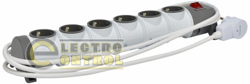 Удлинитель ETI 4481029 шестиместный с защитой EC6-3 6x2Р+РЕ Schuko кабель 3м IP20 16A 250V