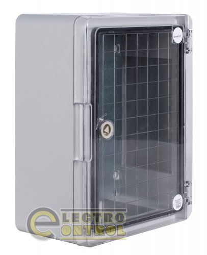 Корпус Enext p084201 из ABS-пластика e.plbox.pro.p.28.21.13.tr с прозрачной дверцей 280х210х130мм ІР65