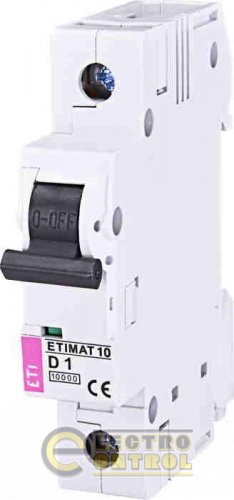 Автоматичний вимикач ETI ETIMAT 10 1p D 1А AC 2151704