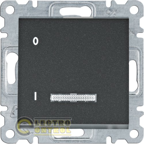 Выключатель Hager Lumina WL0613 с подсветкой 1-тактовый чёрный 16А/230В