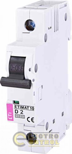 Автоматичний вимикач ETI ETIMAT 10 1p D 2А AC 2151708 Автоматичний вимикач ETI ETIMAT 10 1p D 2А AC 2151708
