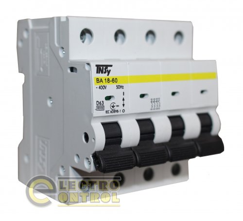 Автоматичний вимикач TNSy ВА18-60 TNSy5504824 4Р 63А 6кА D