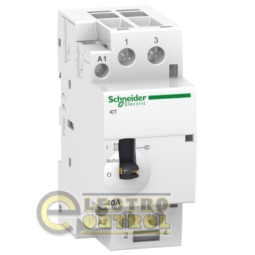 Модульний контактор iCT Schneider-Electric A9C21842 40A 2NO 220/240В з ручним керуванням
